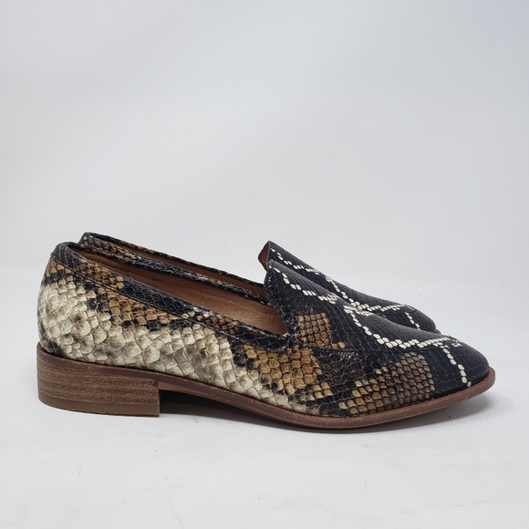 Madewell The Frances Loafer in Snake Embossed Leather size 7 - Picture 4 of 9